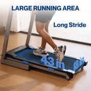 Home Treadmill 400+LB Capacity, 4.0HP Heavy Duty Treadmill Foldable
