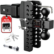 Trailer Hitch (for 2.5 Inch Receiver), 8 Inch Drop Hitch