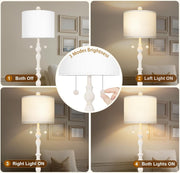 65.5" Natural Real Wood Boho Floor Lamp for Living Room Bedroom