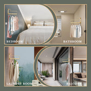 Clothes Drying Rack, Laundry Racks for Drying Clothes, Wall Mounted Swing Arm Clothes Hanger for Laundry Room, Garage, Indoor & Outdoor Use,Brushed Gold (Pack of 2)