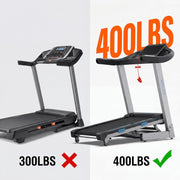 Home Treadmill 400+LB Capacity, 4.0HP Heavy Duty Treadmill Foldable