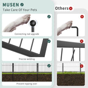 Dog Playpen Outdoor, 16 Panels Dog Pen 40" Height Dog Fence Exercise Pen with Doors for Large/Medium/Small Dogs, Portable Pet Playpen for Yard, RV, Camping