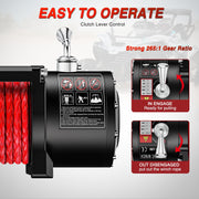 9500 LBS Electric Winch 12V Portable Winches for Trailer ATV