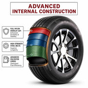 2-Pack Radial Trailer Tire Rim Assembly ST205/75R15 5 Lug Black