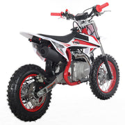 110cc Dirt Bike, Gas Powered Pit Bike with Automatic Transmission, Electric Start, 12"/10" Tires, Off-Road Dirt Bike for Youth(Red)