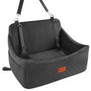 Dog Car Seat for Medium & Large Dogs Up to 55lbs, Memory Foam Cushion, Washable Cover, Safety Straps & Non-Slip Bottom(Black,Large)