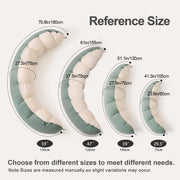 Peallow(Pat. Pend) – Long Round Body Pillow for Adults, Bolster Pillow for Sleeping, Soft and Supportive Pillow for Sleeping & Lumbar Support