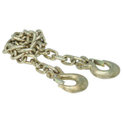 Towing Safety Chain for Trailers and RVs - 3/8 Inches x 84 Inches with 2 Safety Slip Hooks for Secure Attachment, 26,000 lbs Break Strength, Grade 70, Class 5 Rating