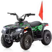Electric ATV, Electric 4 Wheeler for Kids 6-13, Dirt Quad (Green)