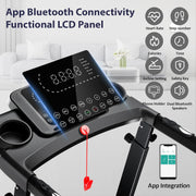 Walking Pad Treadmill with Incline and Height Adjustable Handle Bar
