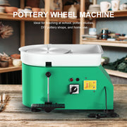 Pottery Wheel for Adults, 9.8in 350W Electric, Foot Pedal, Removable Basin Compact 9.8in pottery wheel with 0-300 RPM hand/foot control, reversible rotation, removable basin and 14-piece tool set