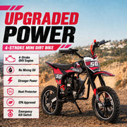 Gas Dirt Bike for Kids,mini Bike Gas Powered (RED)