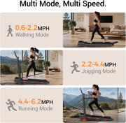 15% Incline Walking Pad Treadmill with Handles, Treadmills for Home