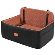 Dog Car Seat for Medium Large Dogs Under 55 lbs, Washable Pet Booster Seat Dog Car Bed for 2 Small Dogs with Thick Cushion, Detachable Pet Car Seat for Backseat with 2 Safety Leashes and Pockets