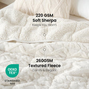 King Size Weighted Blankets for Adults 15lbs,Cream White,80" x 87"