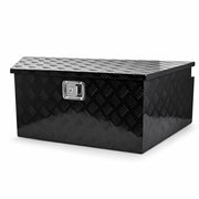 39 inch Trailer Tongue Box,Aluminum Trailer Tool Box for Storage,Trailer Box w/Lock and Keys,Heavy Duty Waterproof Black Box - 39 X 15 X 12 inch