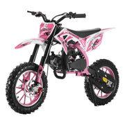 50cc Gas Dirt Bike for Kids 8-14, 2-Stroke Pit Bike - Up to 35 MPH