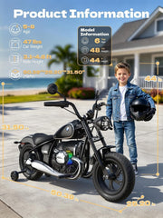 Licensed BMW 24V Kids Electric Motorcycle for Kids 5-8, Black