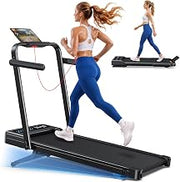 Walking Pad with 12% Auto Incline & Handle Bar, Foldable Treadmill