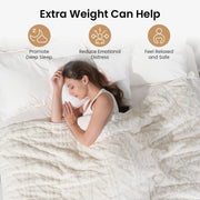 King Size Weighted Blankets for Adults 15lbs,Cream White,80" x 87"