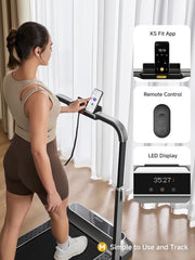 Folding Treadmill, 2 in 1 Walking Pad with Handle Bar