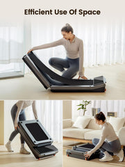 Foldable Walking Pad Treadmill, Walk and Jog, Under Desk
