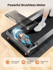 Foldable Walking Pad Treadmill, Walk and Jog, Under Desk