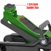 F-757G 2 Ton Floor Jack - Car Hydraulic Trolley Jack Lift with 4000 Lbs Capacity for Home Garage Shop, Green