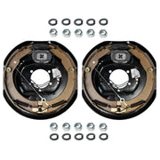 TrailerSupplies 12"x2" Electric Trailer Brake Kit, 4-Pack Self-Adjusting Assemblies for 7,000 lb Axles, Replaces, 5 Bolt Mount, Fits 15"-17.5" Wheels