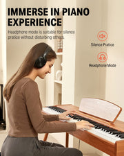 DDP-80 Digital Piano 88 Key Weighted Keyboard+ Piano Bench with Storage