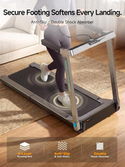 Foldable Treadmill for Home with Handle bar, Up to 7.5 MPH