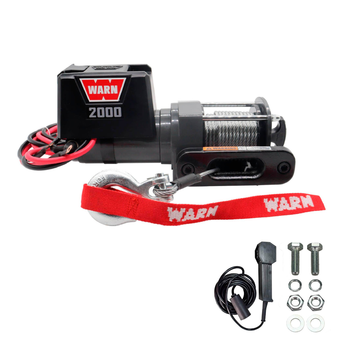 DC Series 12V Electric Winch with 2000 lb Pulling Capacity - 92000