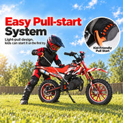 50cc Gas Dirt Bike for Kids 8-14, 2-Stroke Engine Mini Dirtbike
