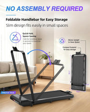 Walking Pad Treadmill 10% Incline, Foldable Handle, Under Desk Treadmill