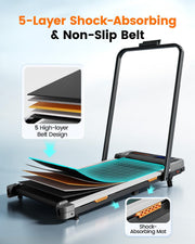 Walking Pad Treadmill for Home, Walking Pad with Incline and Handle Bar