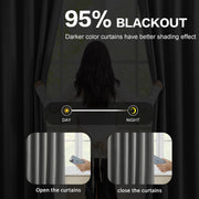 Extra Wide Blackout Curtains 102 Inches Long, Pinch Pleated Curtain for Sliding Door/French Door Room Divider Panels for Living Room 100 Inch Width 100x102 Grey