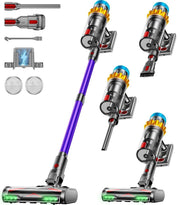 Cordless Vacuum Cleaner, 650W 60KPA 70Min Powerful Vacuum Cleaners for Home, Self-Standing Stick Vacuum Cordless Rechargeable/Anti-Tangle/OLED Screen/1.8L Cup for Home Pet Hair/Carpet/Hardwood Floor