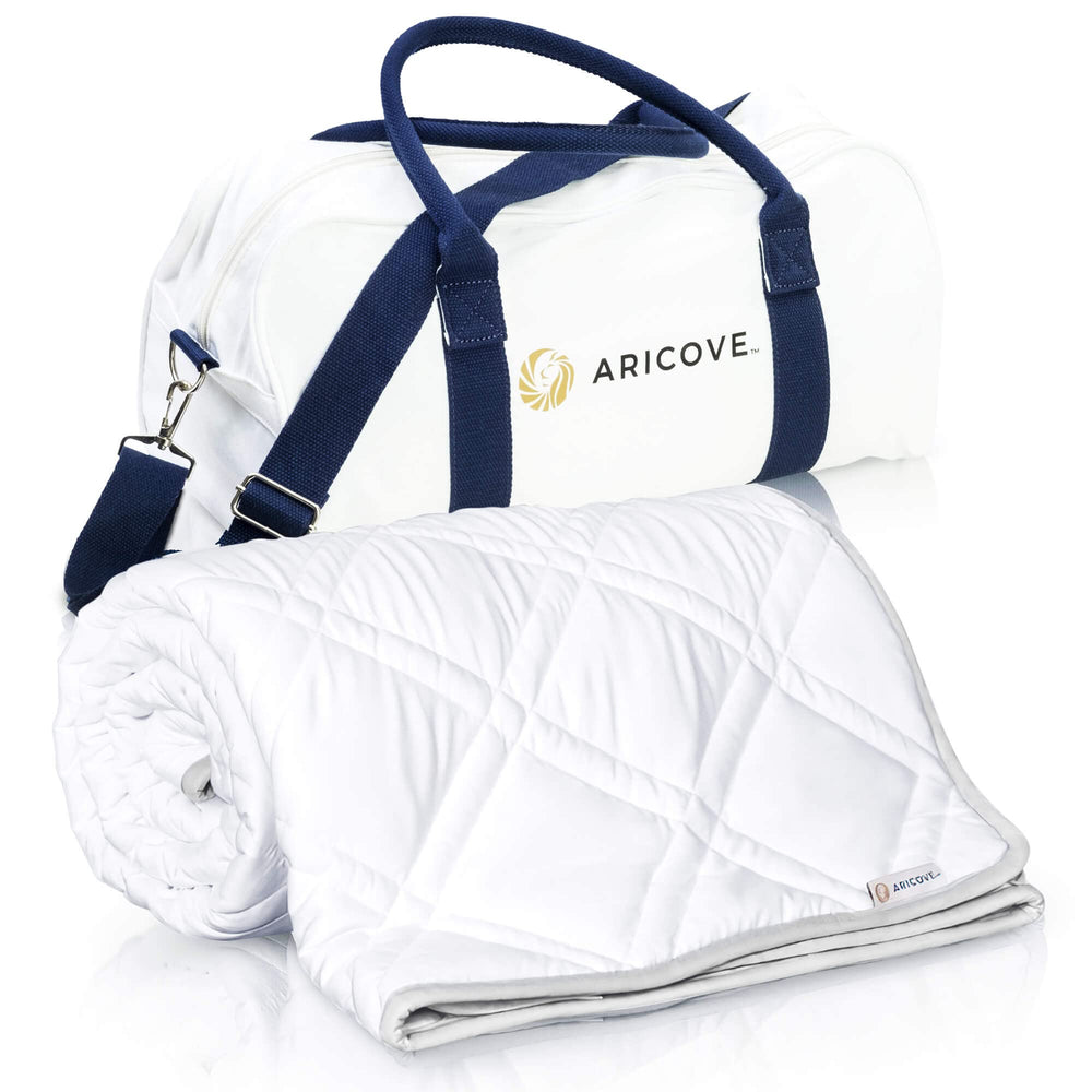 Cooling Weighted Blanket, 12 lbs, Twin Size for Adults, Luxury Heavy Blanket, Silky Soft Bamboo Viscose, 48x72 inches, Machine Washable, White