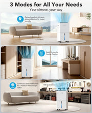 1500 Sq Ft 21 Pint Dehumidifier for Basement with Drain Hose 3 Modes, 24H Timer, Auto Defrost, Quiet & Portable, Smart Humidity Control, Ideal for Home, RV, Bedroom & Bathroom