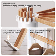 Clothes Drying Rack Tripod,Drying Rack Clothing,Laundry Drying Rack,Floor Standing,16 Wooden Poles,Collapsible Drying Racks for Laundry,Retractable,Foldable,Folding