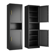 Tall Narrow Storage Cabinet 66.93" H Tall Bathroom Cabinet Metal Pantry Cabinets, 4 Adjustable Shelves for Kitchen, Home Office, Living Room, Dinning Room (20 inches Wide Black)