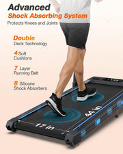 Foldable Treadmill with Auto Incline, 400 LBS, Adjustable Height
