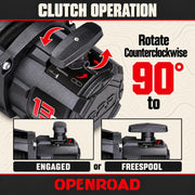 13500 lb Recovery Winch with Synthetic Rope and 2 Wireless Remotes - IP68 Waterproof 12V Electric Winch for, SUV, Truck & Trailer - Panther Series 3S