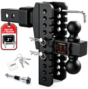 Trailer Hitch (for 2.5 Inch Receiver), 8 Inch Drop Hitch