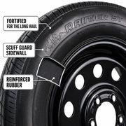 Radial Trailer Tire Rim Assembly ST205/75R15 LRC 5 Lug Black