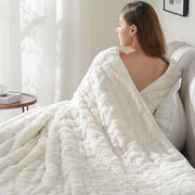 King Size Weighted Blankets for Adults 15lbs,Cream White,80" x 87"