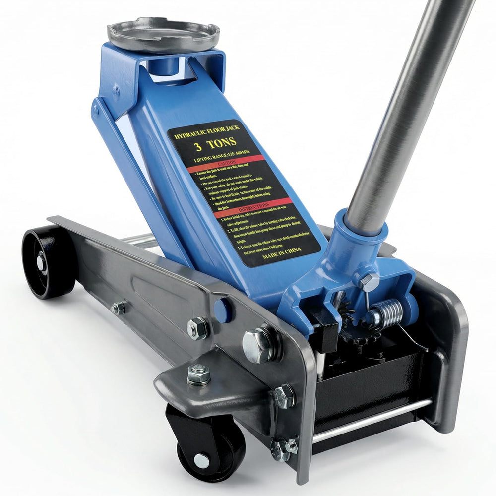 3Ton Hydraulic Floor Jack,6600LBS Car Jack Lift Range:5.31"-18.11" 360°Swivel Castors&Large Saddle,5.31"-18.11" Lifting Rang,Heavty Duty Carbon Steel Material,Ideal for Various Vehicle models