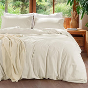 100% Linen Duvet Cover Set King Size,Durable Comforter Cover