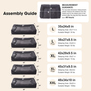 XL Orthopedic Dog Bed Large Sized Dog, Extra Washable Dog Couch 42" Supportive Thick Pet Sofa, Ergonomic Slant Dog Beds with Removable Cover, Ultra Soft Surface & Non-Slip Bottom, Brown