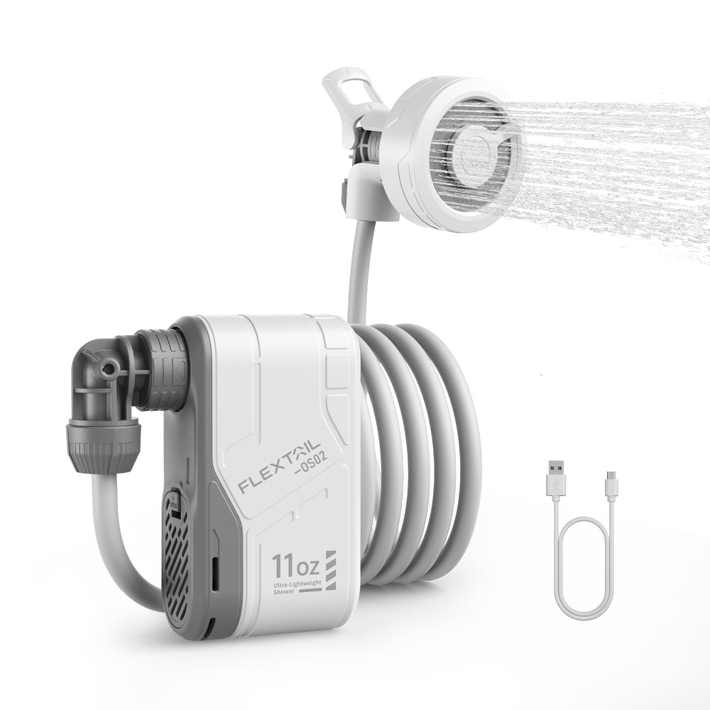 MAX Shower Portable Shower for Camping, Rechargeable Outdoor Camping Shower, Portable Shower Pump with USB-C,Shower Pump for Hiking, Car wash, Pet Cleaning, Beach Vacations